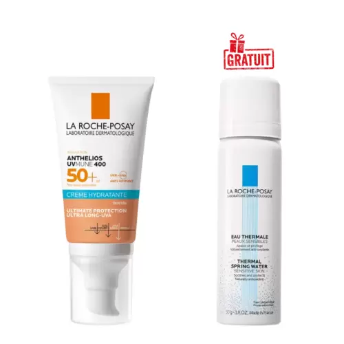 LA ROCHE POSAY ANTHELIOS UVMUNE 400 CREME HYDRATANTE TEINTEE SPF50+ 50ML+EAU THERMALE 50ML (OFFERT)