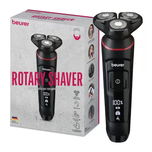 BEURER RASOIR ROTATIF AVEC TETE DE COUPE FLEXIBLE ETANCHE MN8X REF NR 102.54