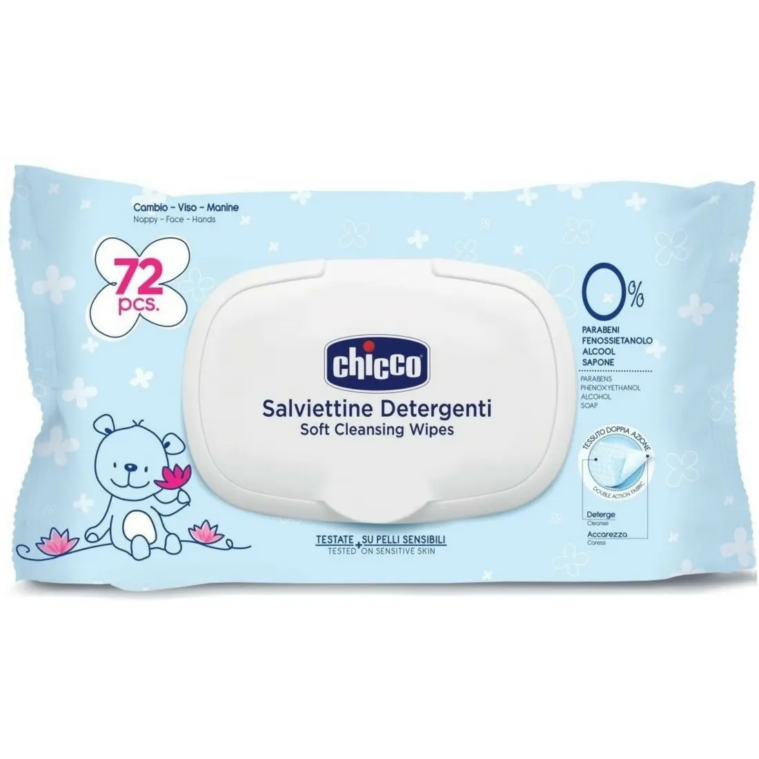 CHICCO Lingettes Baby Moments 72 Pcs