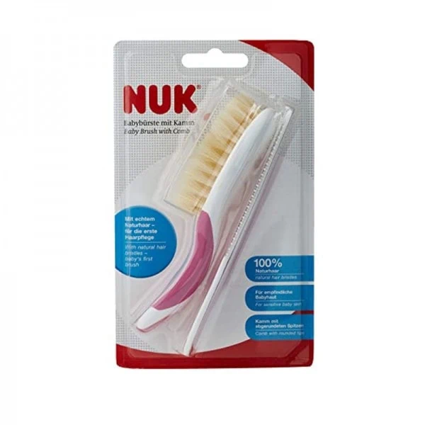 NUK Brosse et Peigne Rose