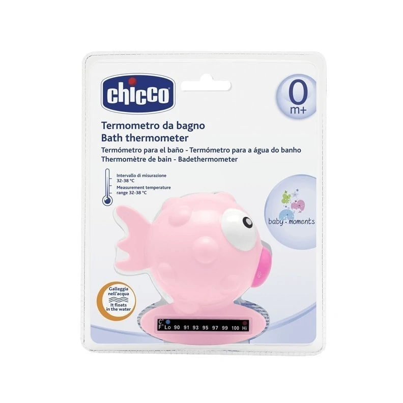 CHICCO THERMOMÈTRE DE BAIN ROSE FISH