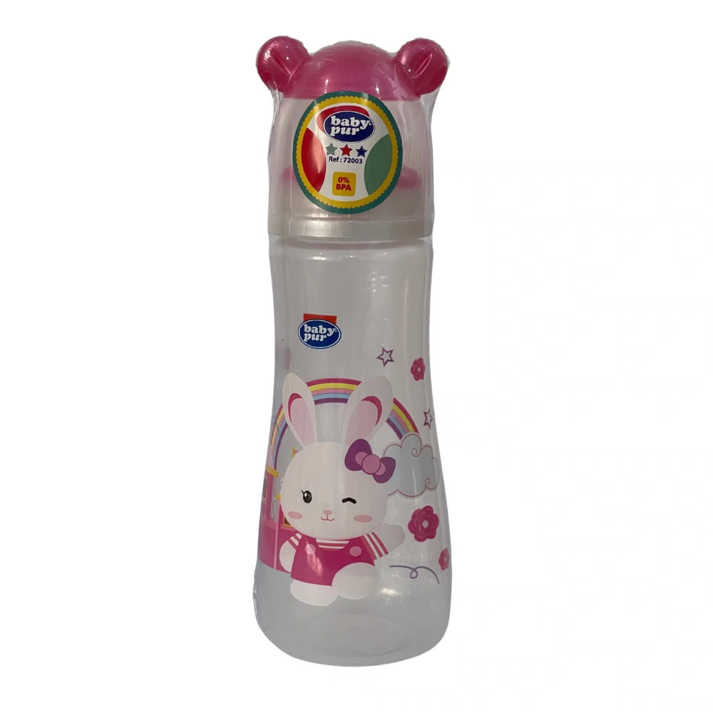 BABY PUR Biberon avec couvercle lapin 250ml