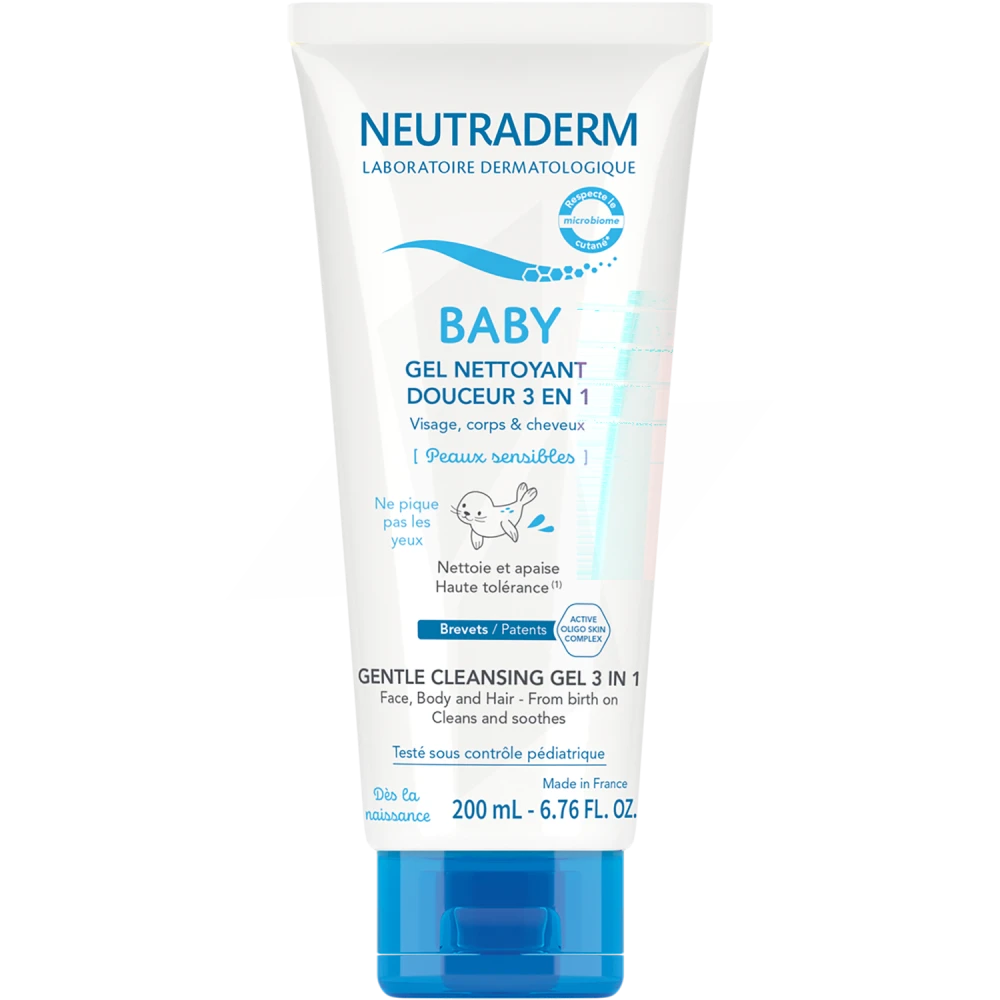 Neutraderm Baby Gel Nettoyant Douceur 3 en 1 200ml