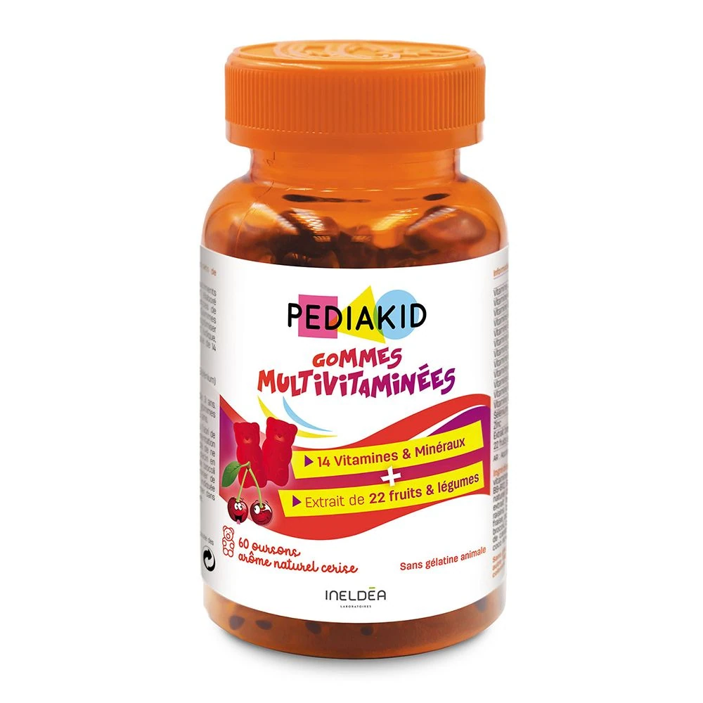 Pediakid Gommes Multivitaminées Arôme Cerise 60 unités