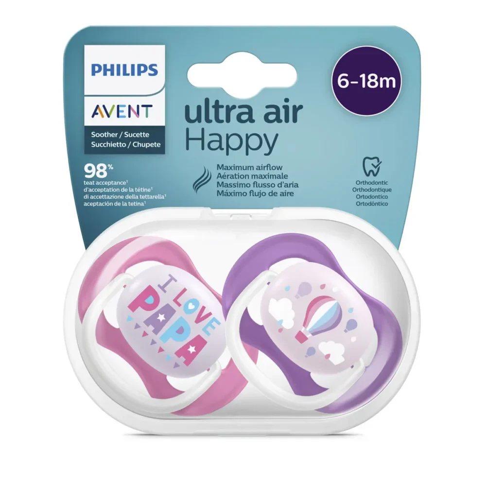Avent Philips Sucette Ultra Air Collection Papa Ballon 6-18 mois