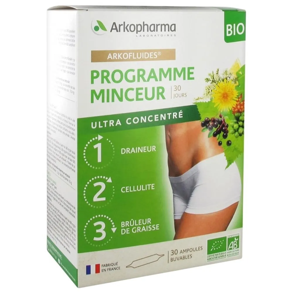 Arkopharma Arkofluides Programme Minceur Bio 3×10 Ampoules