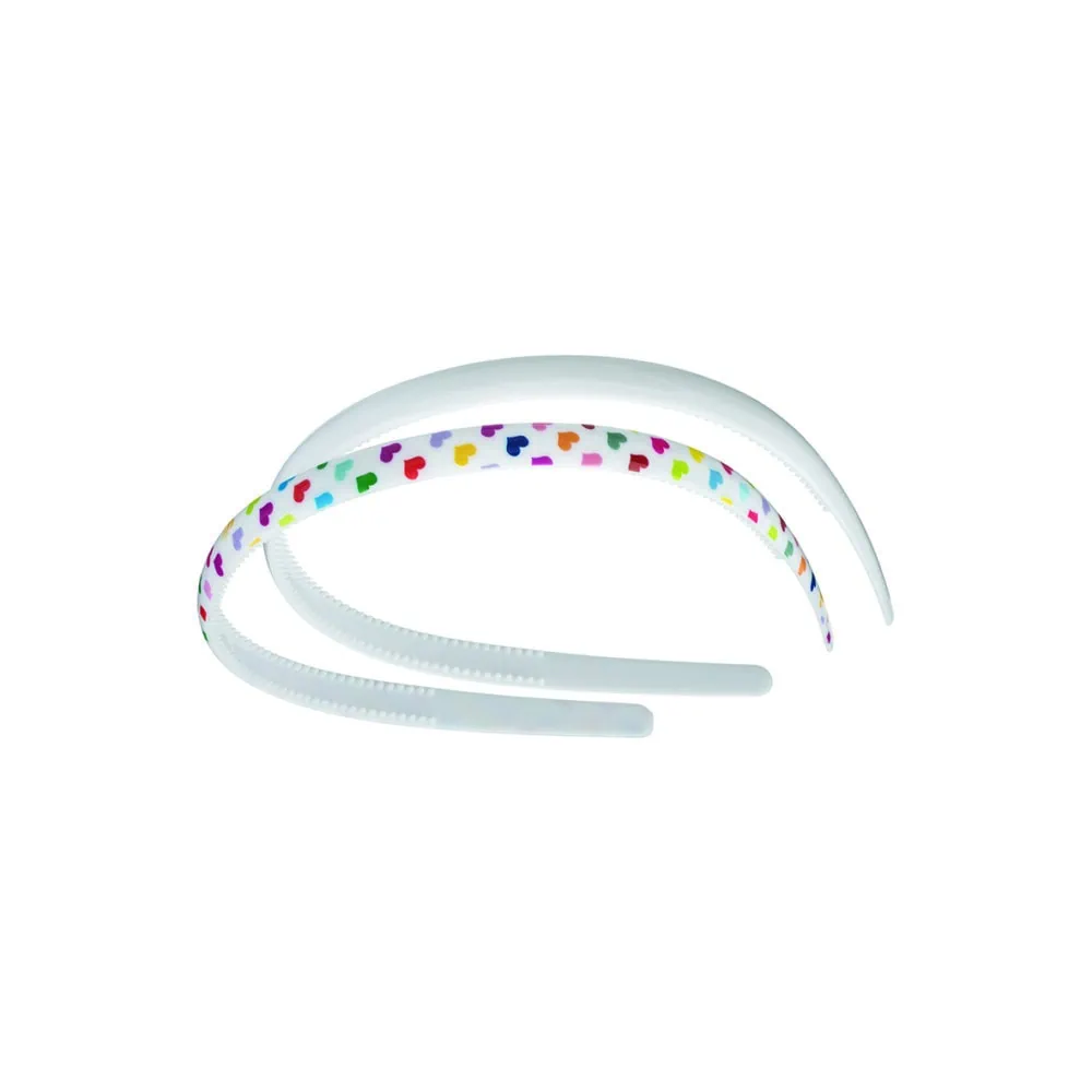 TITANIA 2 Serre Tete Heart & Glitter Blanc + Imprime – 7894 GIRL