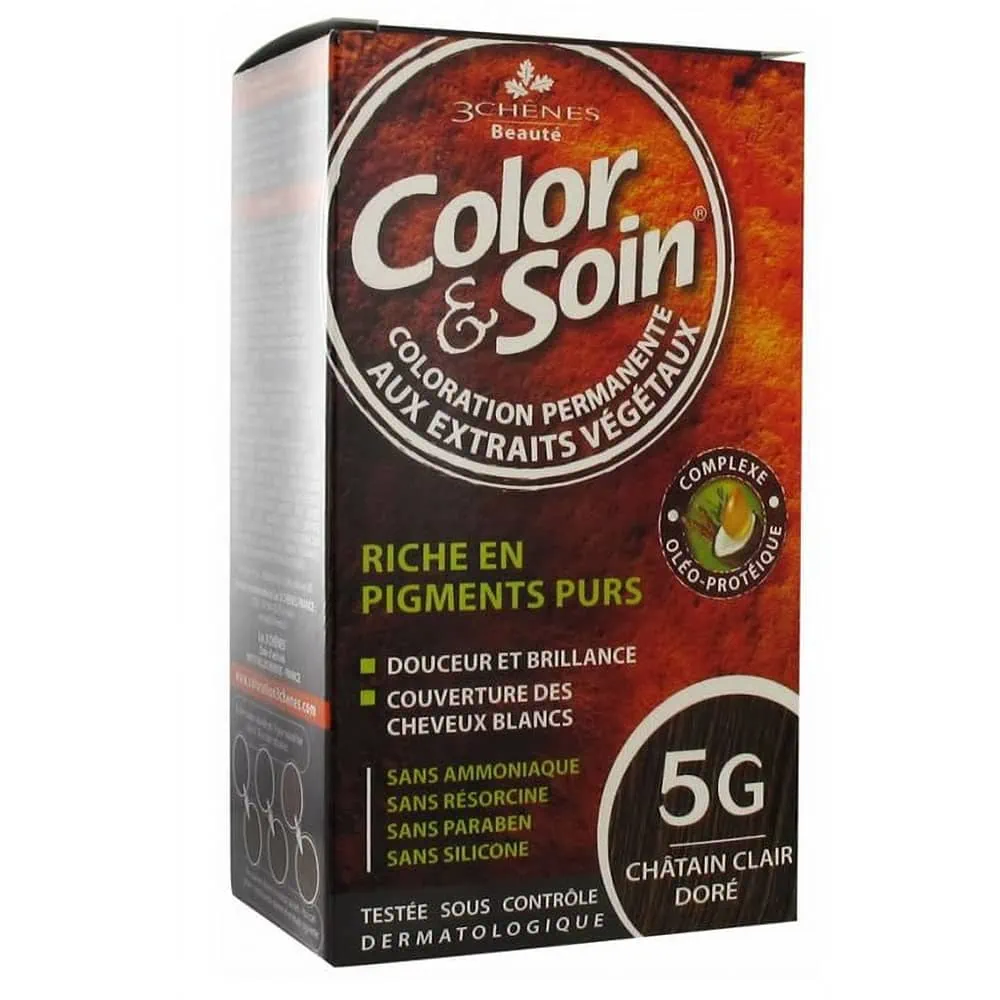 Color et Soin Kit Coloration Permanente Châtain Clair Doré 5G