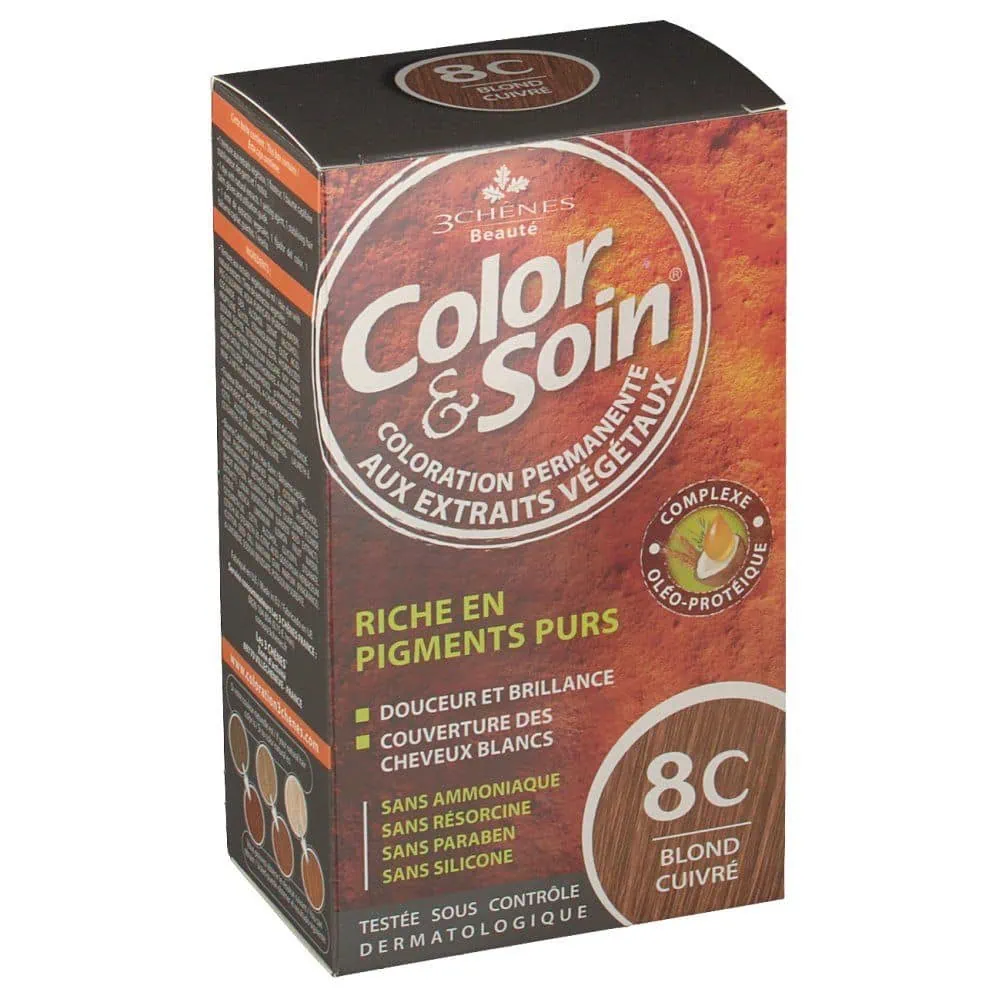 3 Chênes Color et Soin Coloration Blond Cuivré 8C