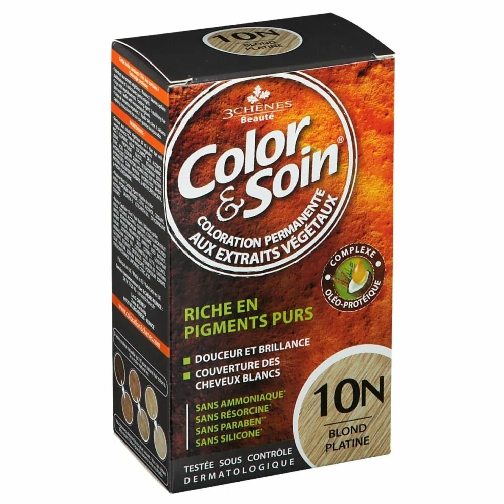 3 Chênes Color et Soin Kit Coloration Permanente Blond Platine 10N
