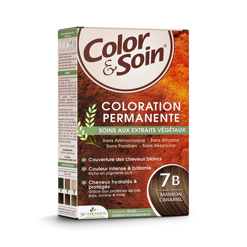 3 Chenes Color et Soin Coloration Marron Caramel 7B
