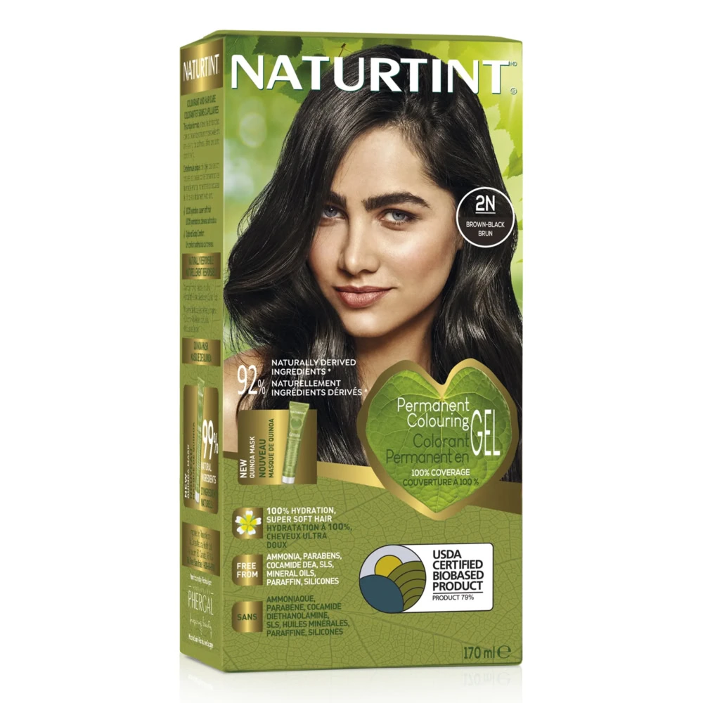 Naturtint Colorant Permanent en Gel 2N Brun Noir 170ml