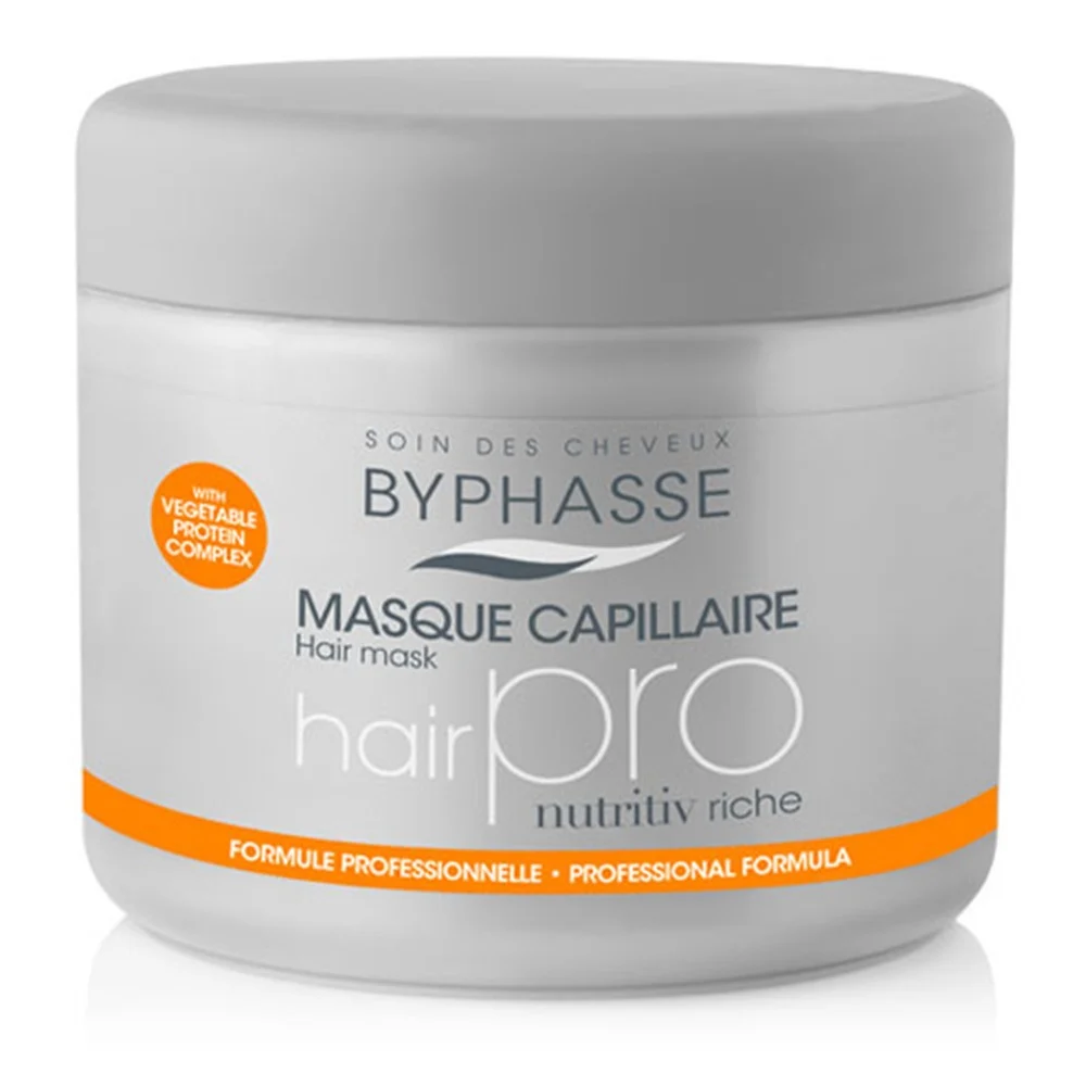 Byphasse Hair Pro Masque Capillaire Nutritiv Riche Cheveux Secs 500ml