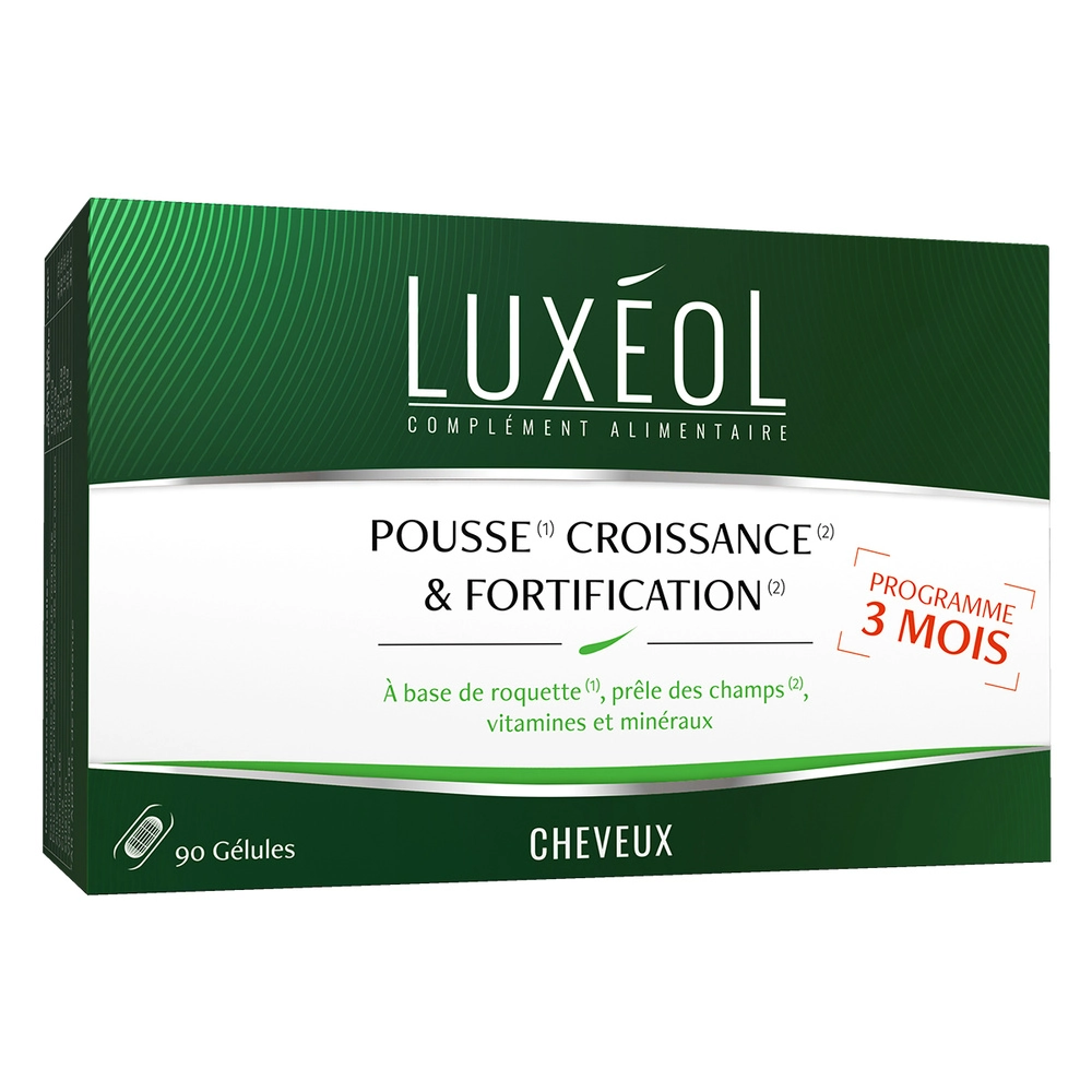LUXEOL CHEVEUX Pousse Croissance et Fortification 90 Gelules (3 Mois )