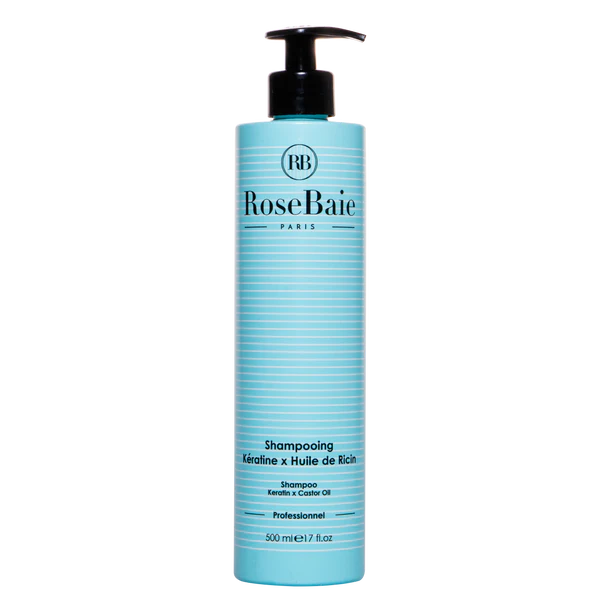 RoseBaie Shampoing à La Kératine et à L’huile De Ricin 500ml
