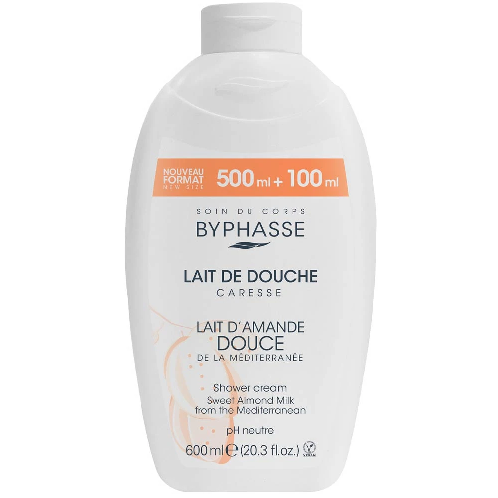 Byphasse Lait de Douche Caresse Lait d’Amande Douce 600ml