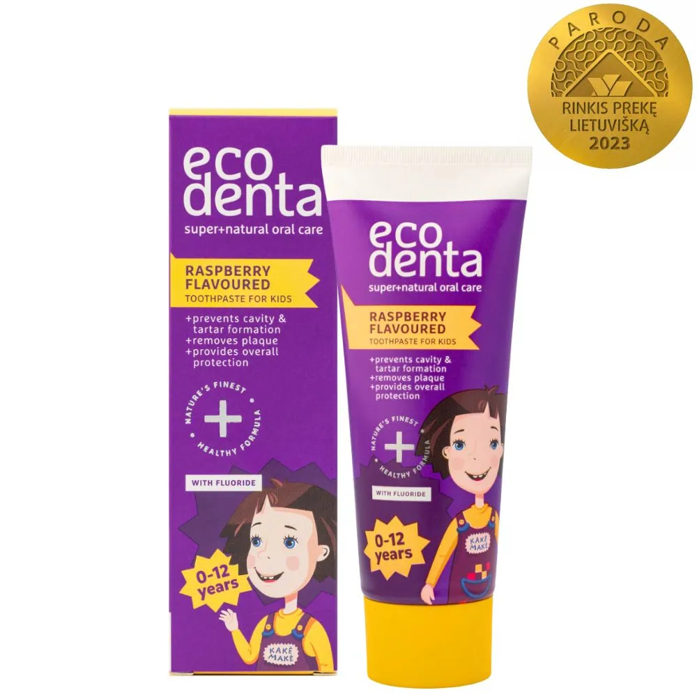 ECODENTA KAKĖ MAKĖ Dentifrice à la Framboise, 0+ ans 75ml