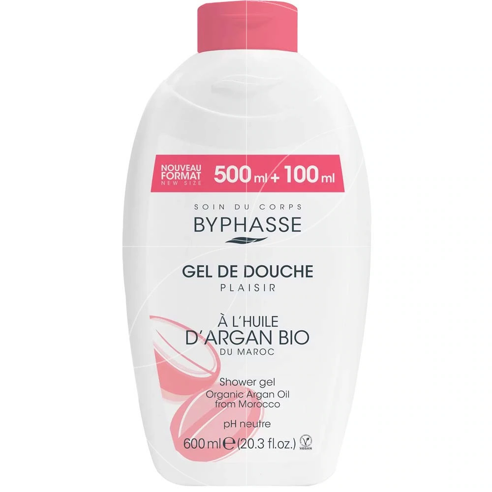 Byphasse Gel de Douche à L’huile D’argan Bio 600 ml