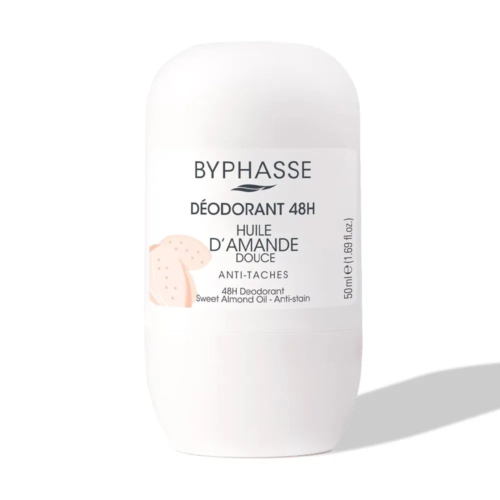 BYPHASSE Deodorant Roll On Anti Taches Huile d’Amande Douce 50ml