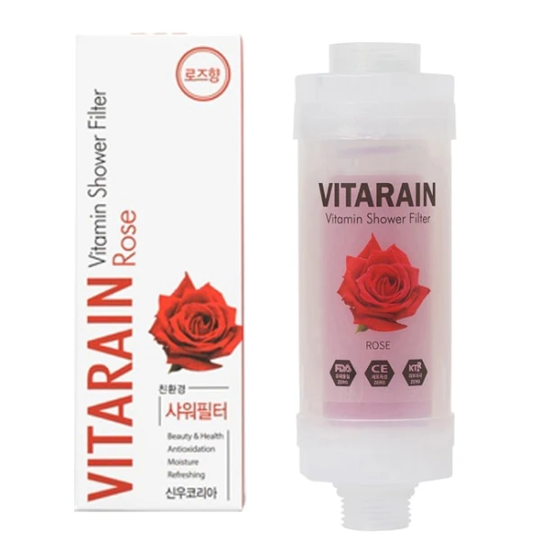 VITARAIN Filtre de Douche à La Vitamine à la Rose