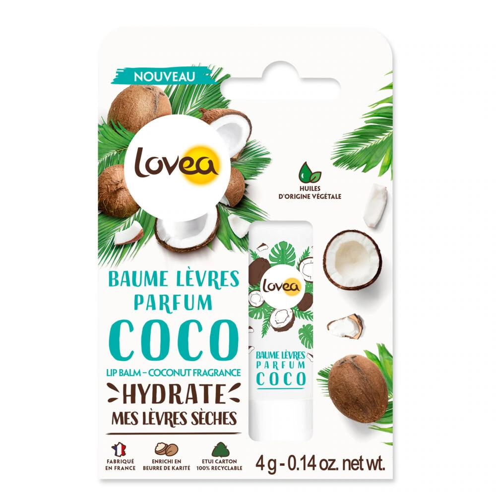 Lovea Baume à Levres Coco Levres Seches au Beurre de Karité 4g
