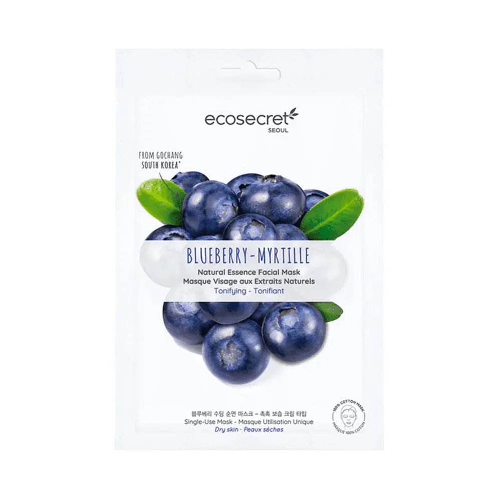 Eco Secret Masque à La Myrtille Visage Peaux Seches 20ml