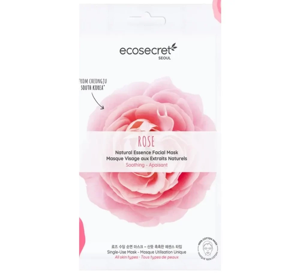 Eco Secret Masque Visage Apaisant aux Extraits Naturels de Rose 20ml