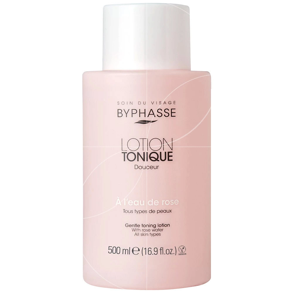 BYPHASSE Lotion Tonique à L’eau de Rose Tous Types de Peaux 500ml
