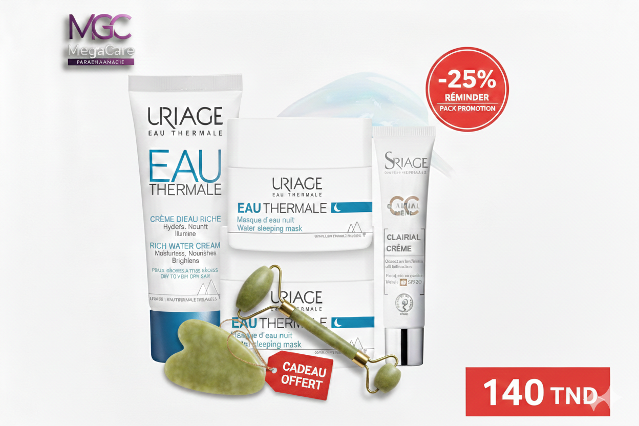 pack hydratation uriage masque d'eau nuit +créme d'eau riche+svr clairial CC